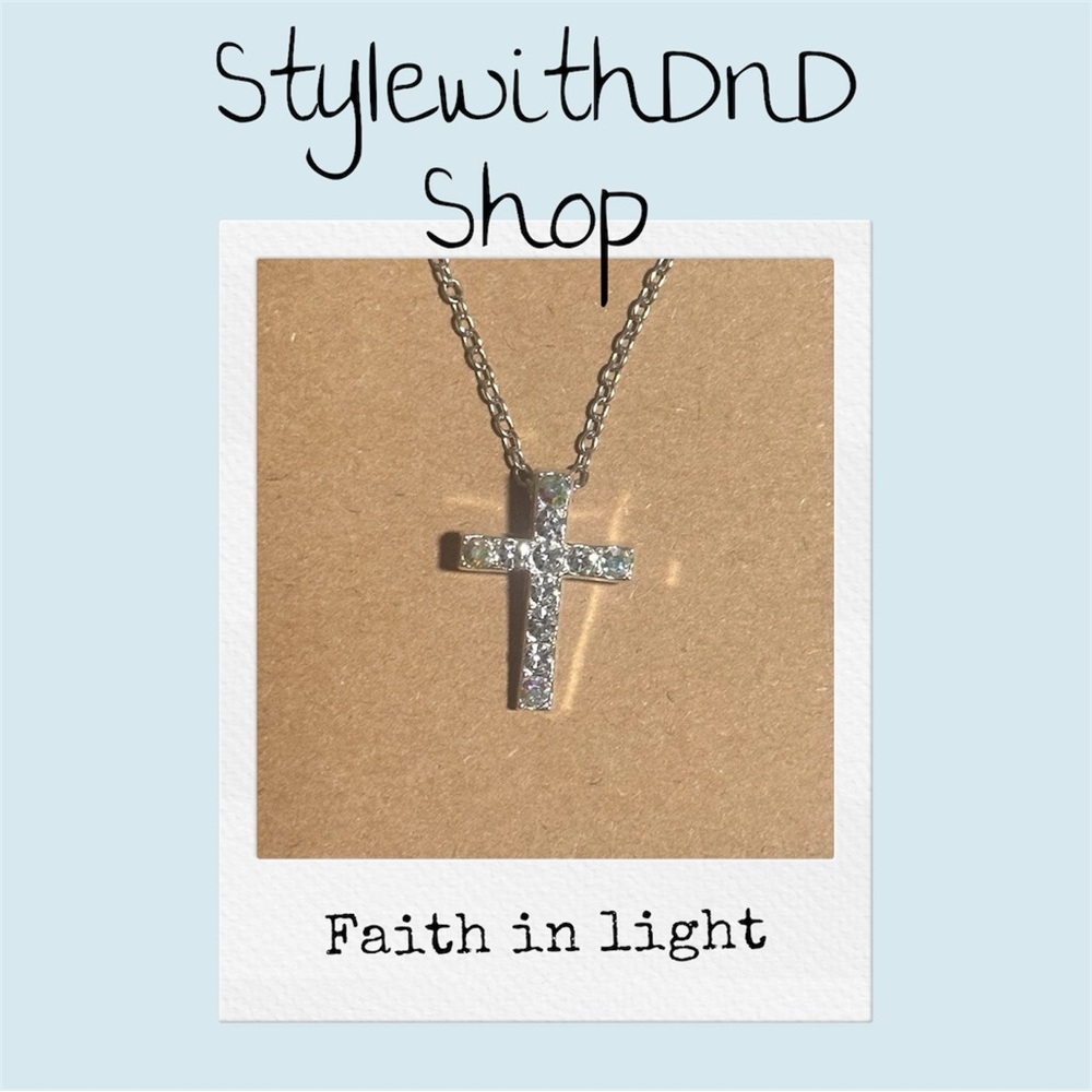 Silver Cross Pendant Necklace